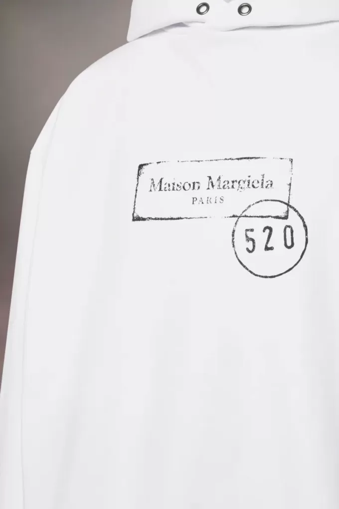 520 Stamp Print Hooded Sweatshirt