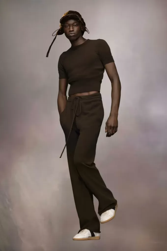 Cashmere knit trousers