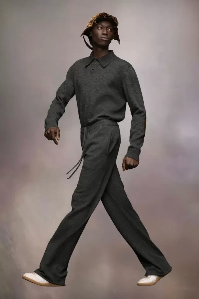 Cashmere knit trousers