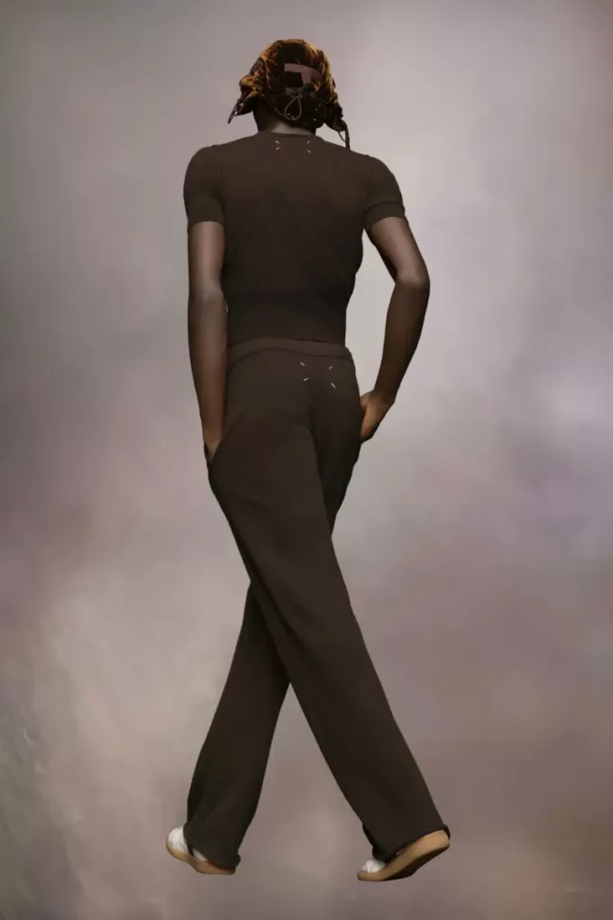 Cashmere knit trousers