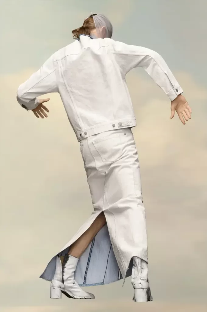 Collarless Denim Jacket