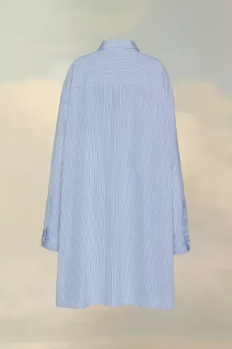 Cotton poplin pinstripe shirt