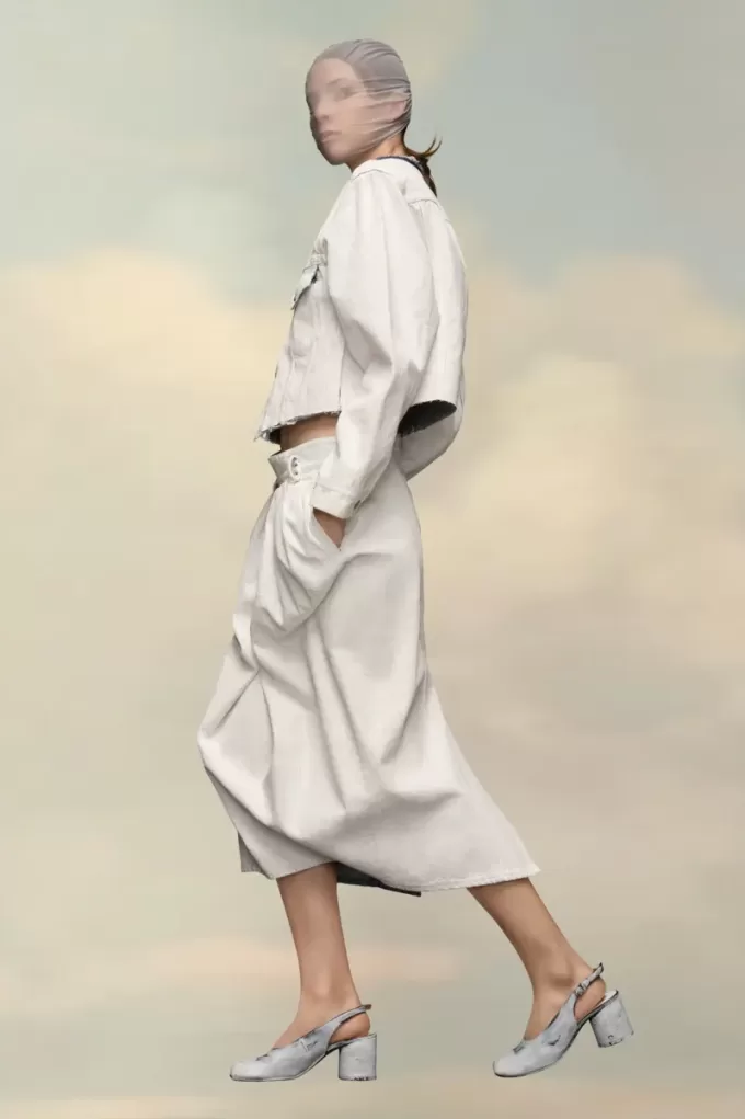 Cropped Collarless Denim Jacket Cropped Collarless Denim Jacket