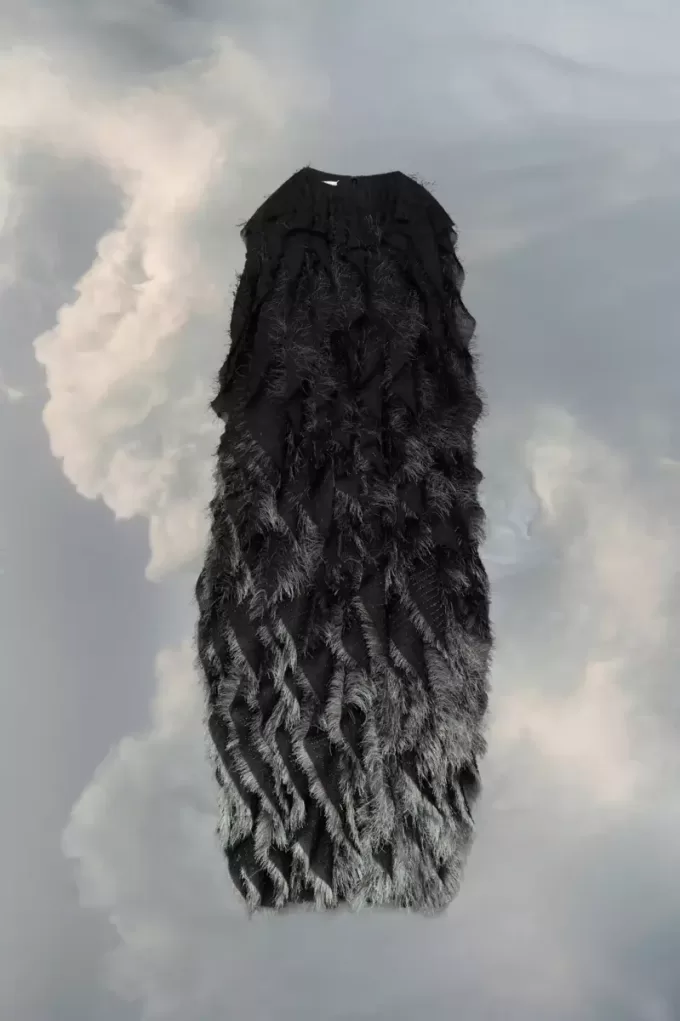 Embroidery fringe dress