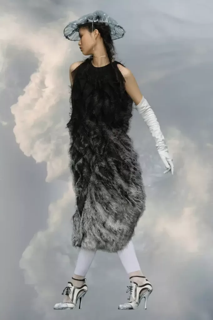 Embroidery fringe dress