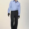 Felted Wool Straight-Leg Trousers