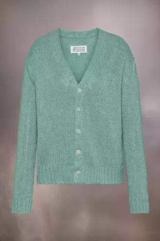 Gardening hemp knit cardigan
