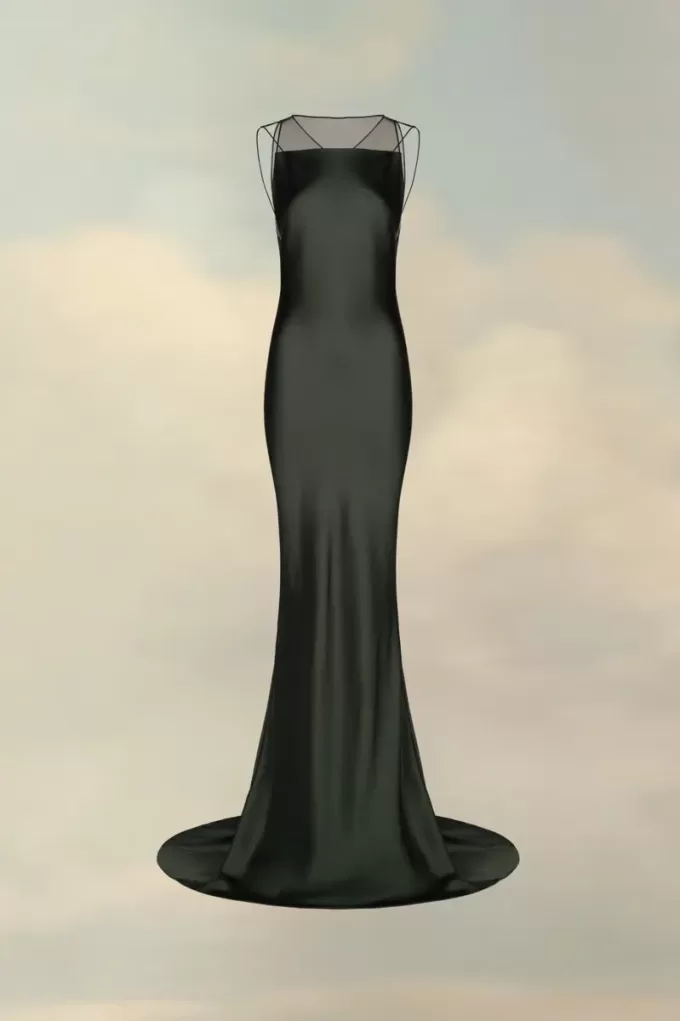 Maison Margiela Hammered Satin Gown