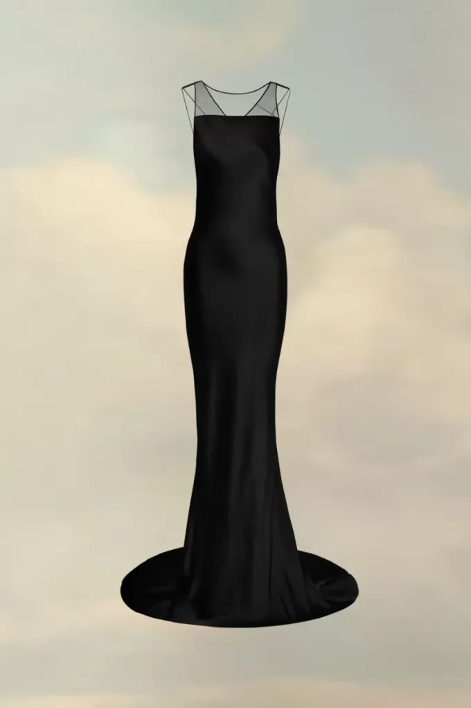 Maison Margiela Hammered Satin Gown