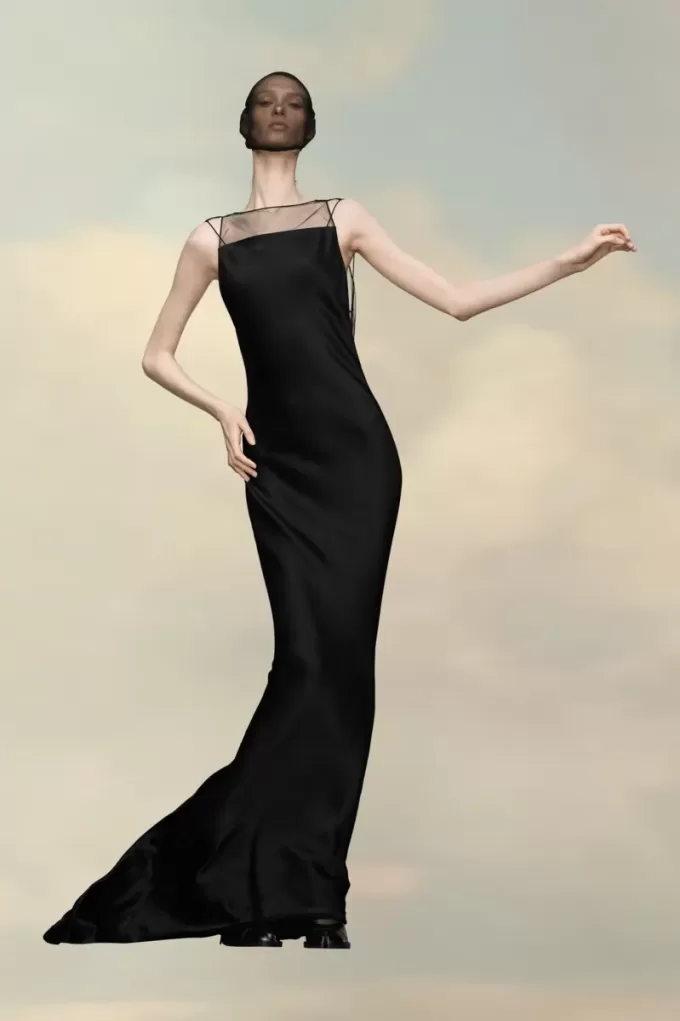 Maison Margiela Hammered Satin Gown