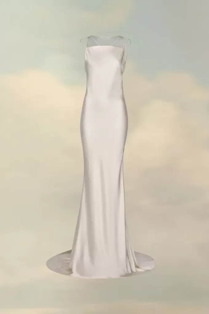 Maison Margiela Hammered Satin Gown