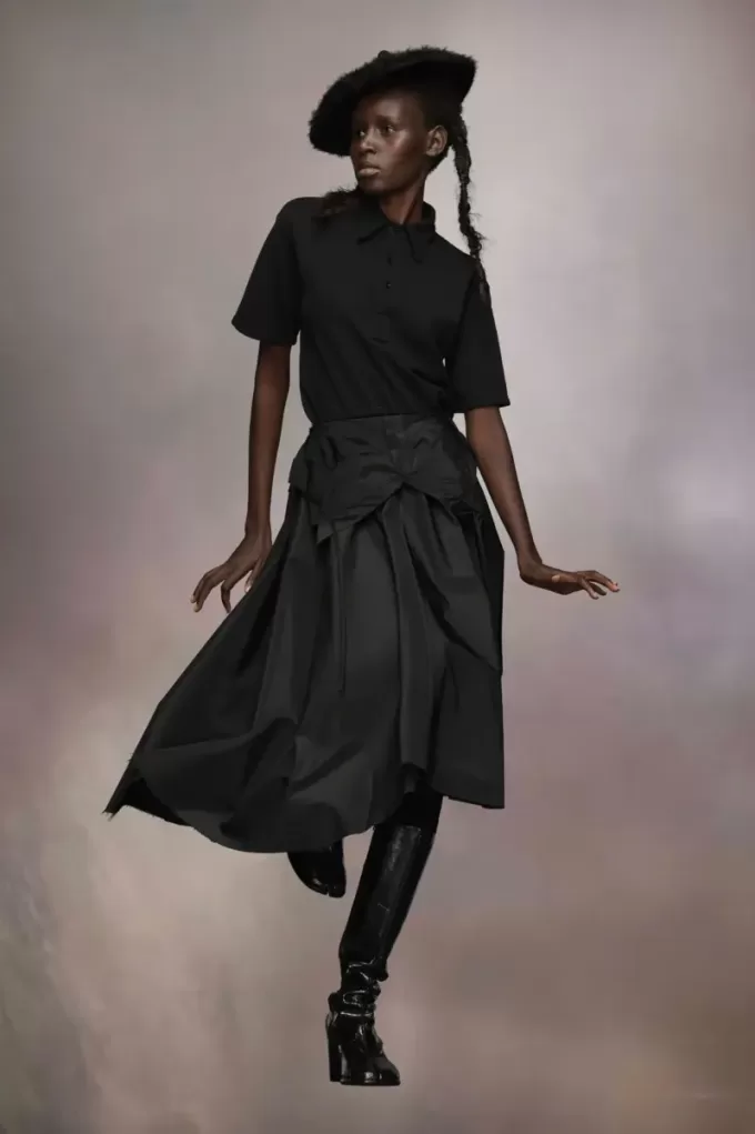 Maison Margiela Taffeta Midi Skirt