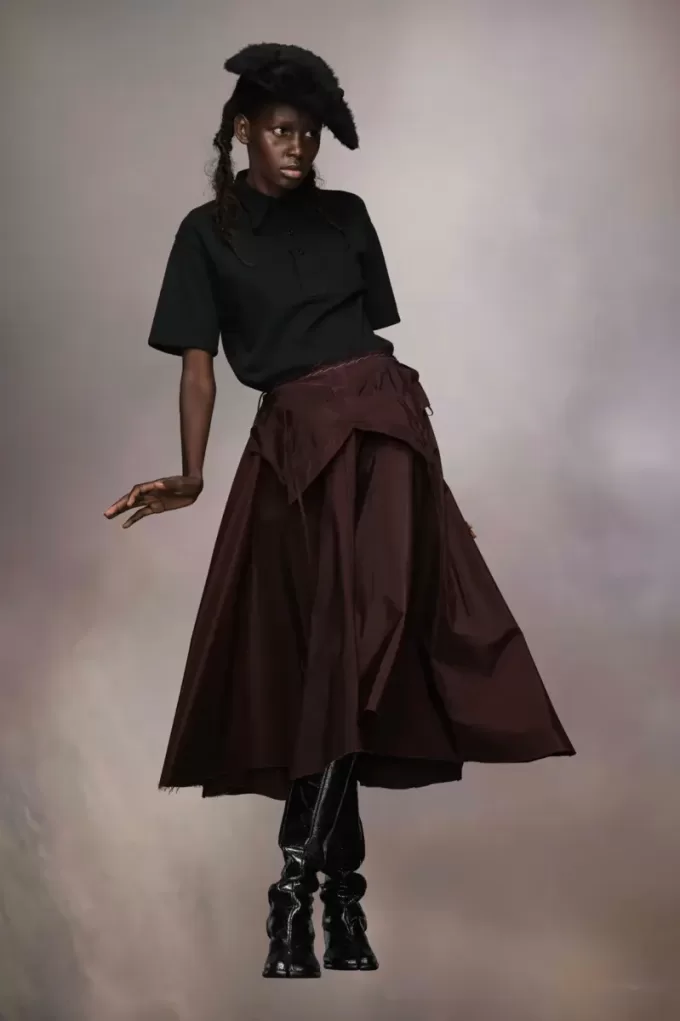 Maison Margiela Taffeta Midi Skirt