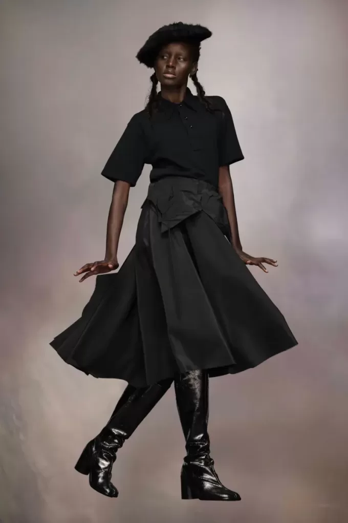 Maison Margiela Taffeta Midi Skirt