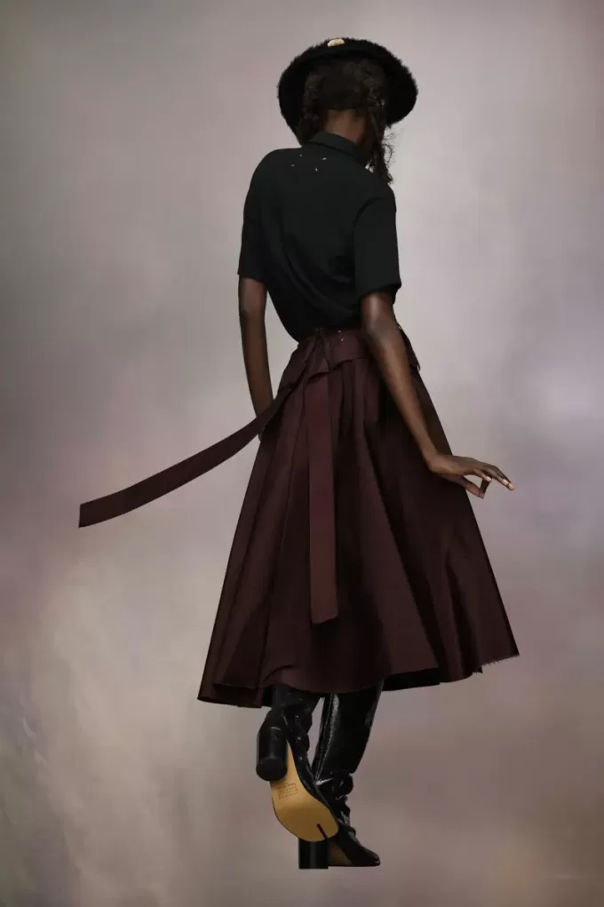 Maison Margiela Taffeta Midi Skirt