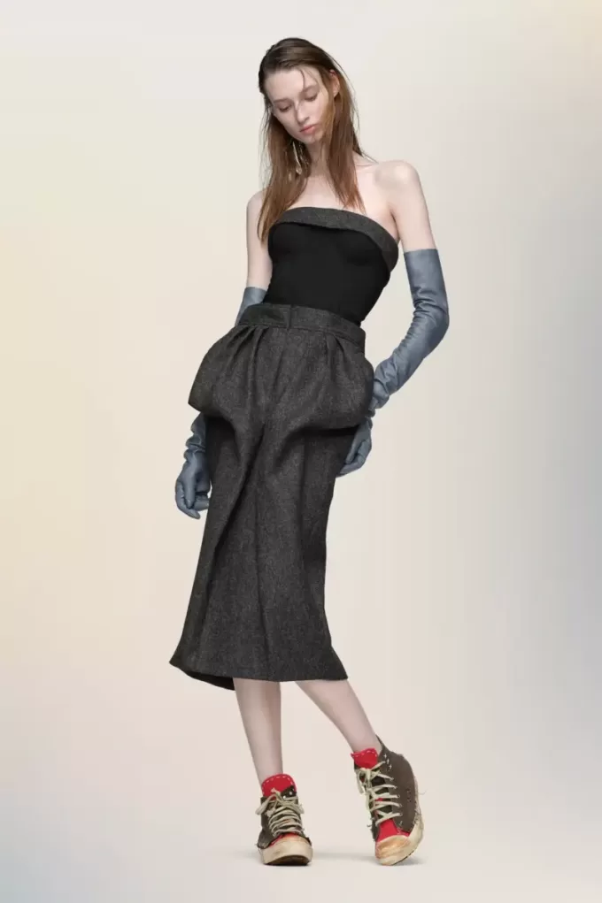 Maison Margiela Wool bustier dress