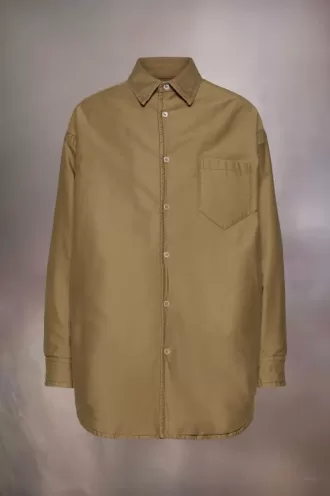Padded Satin Cotton Shirt
