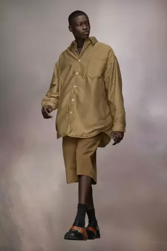 Padded Satin Cotton Shirt