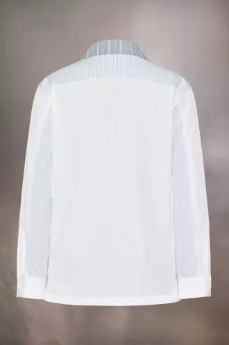 Patchwork pinstripe shirt