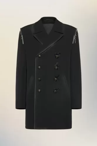Reversible wool coat