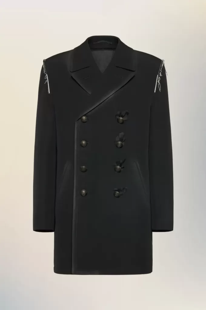 Reversible wool coat