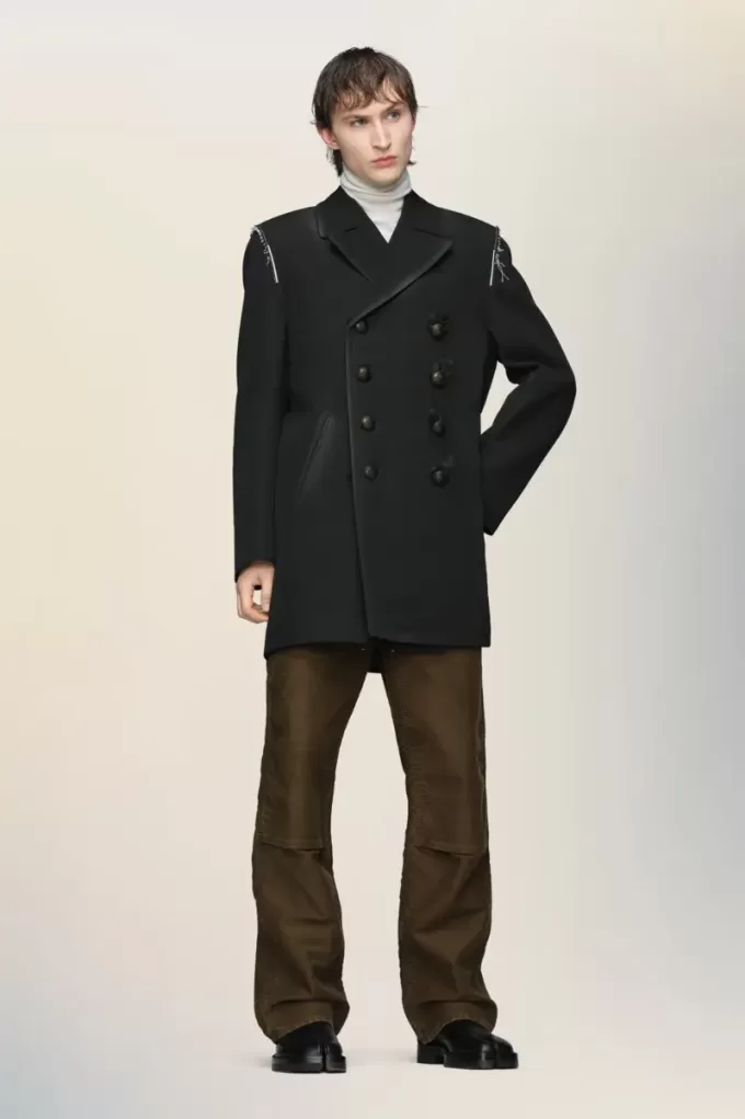 Reversible wool coat