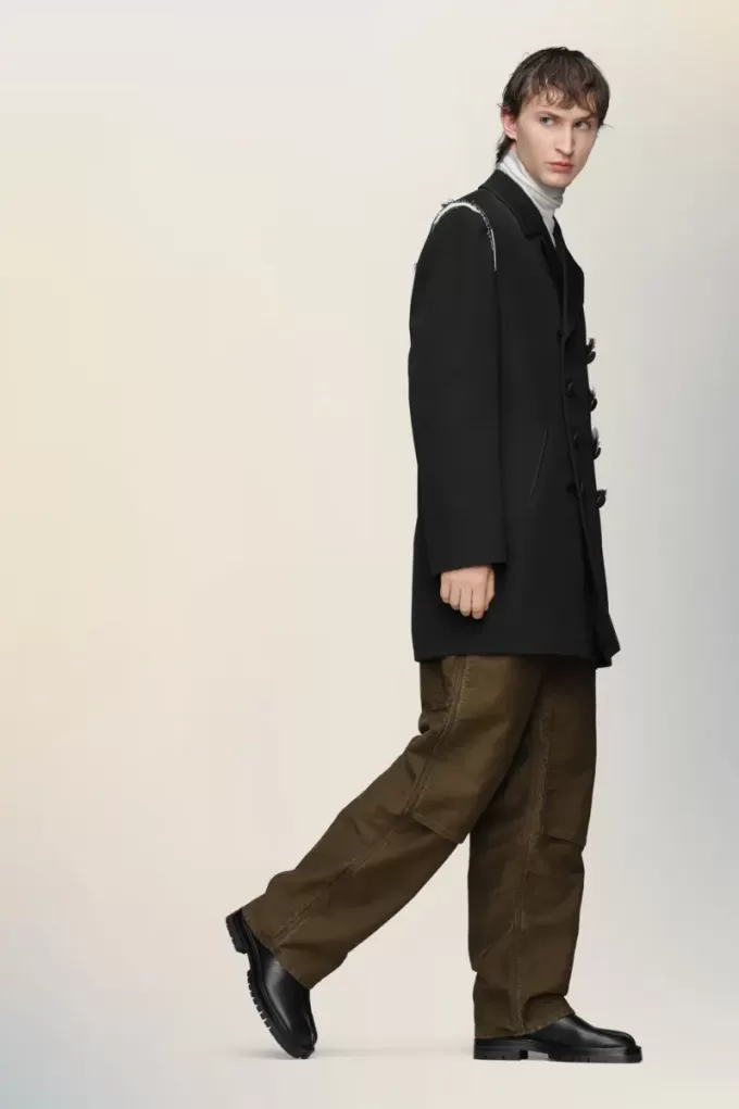 Reversible wool coat