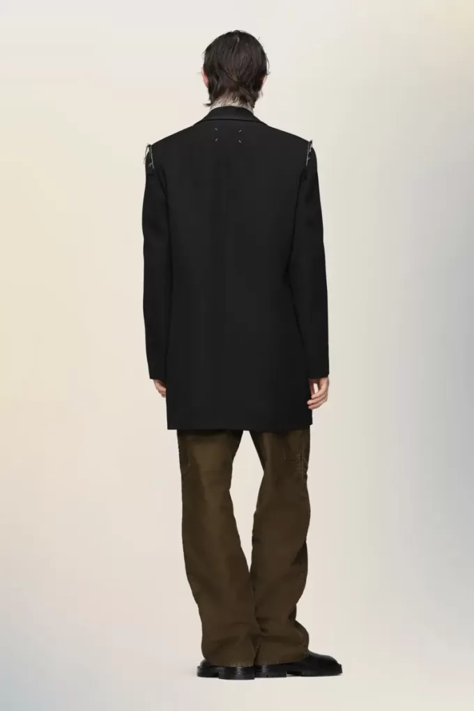 Reversible wool coat