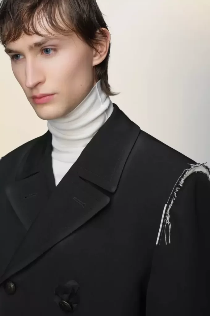 Reversible wool coat