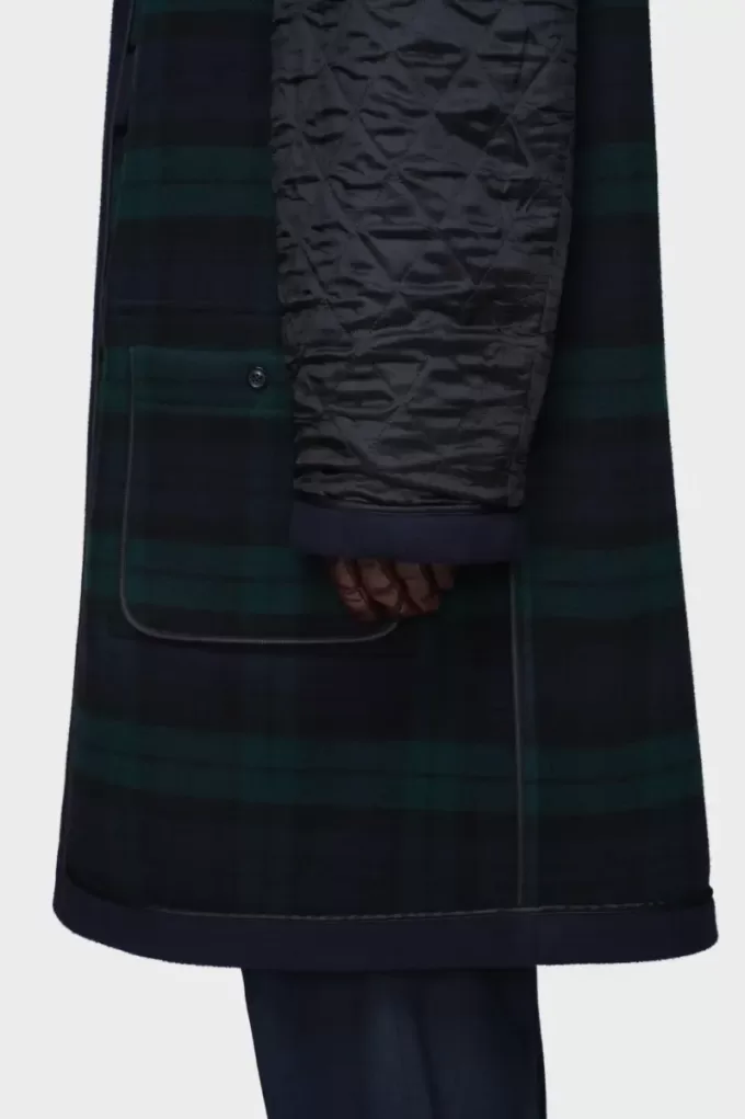 Reversible wool coat