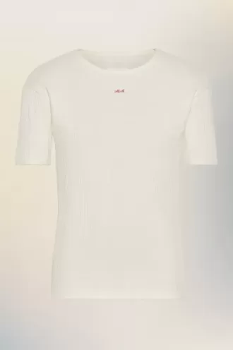 Ribbed cotton t-shirt