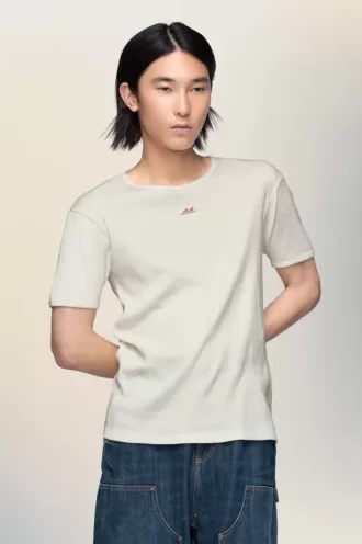 Ribbed cotton t-shirt