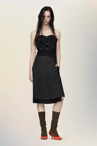 Strapless midi dress