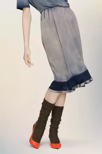 Sun-faded midi skirt