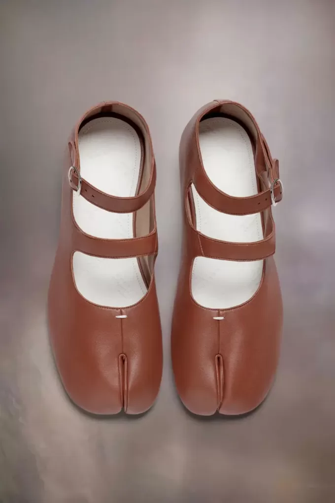 Tabi calfskin ballerinas