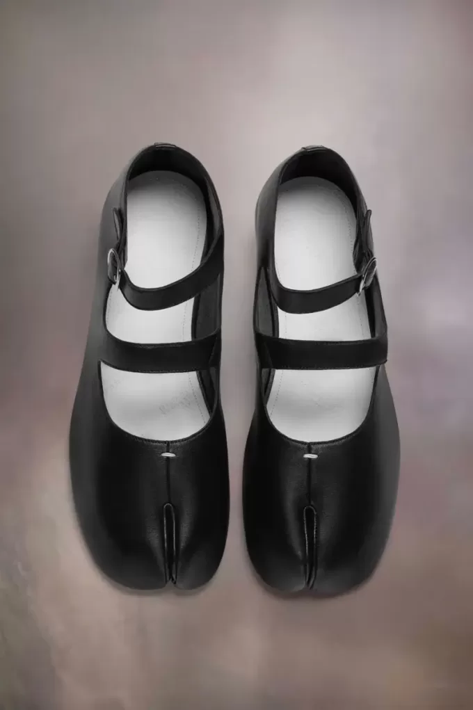 Tabi calfskin ballerinas
