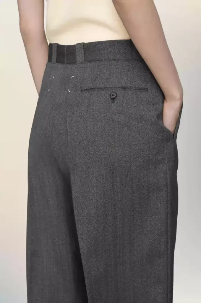 Tailored wool trousers