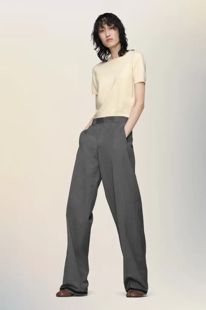 Tailored wool trousers