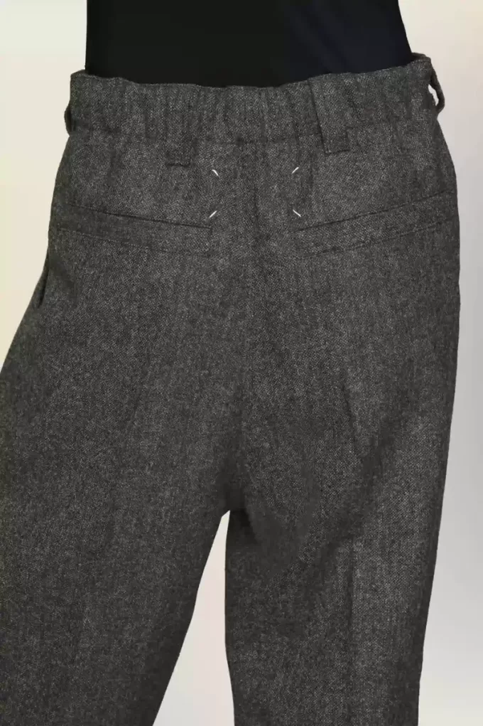 Wide-leg wool trousers