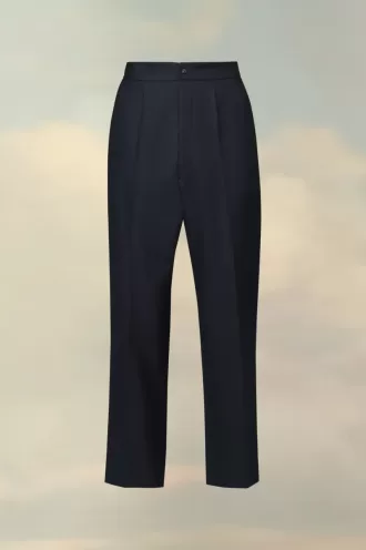 Wool Herringbone Trousers